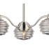 Astoria 70cm 3 Light Multi Arm Pendant/Semi Flush 160mm Glass Polished Nickel/Smoke-6