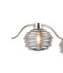 Astoria 70cm 3 Light Multi Arm Pendant/Semi Flush 160mm Glass Polished Nickel/Smoke-7