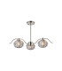 Astoria 70cm 3 Light Multi Arm Pendant/Semi Flush 160mm Glass Polished Nickel/Smoke-9