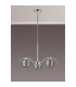 Astoria 70cm 3 Light Multi Arm Pendant/Semi Flush 160mm Glass Polished Nickel/Smoke-11