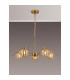 Astoria 80cm 5 Light Multi Arm Pendant/Semi Flush 160mm Glass Brass/Amber-3