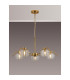 Astoria 80cm 5 Light Multi Arm Pendant/Semi Flush 160mm Glass Brass/Clear-3