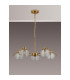 Astoria 80cm 5 Light Multi Arm Pendant/Semi Flush 160mm Glass Brass/Clear-11