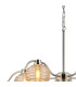 Astoria 80cm 5 Light Multi Arm Pendant/Semi Flush 160mm Glass Polished Nickel/Amber-6