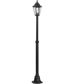1 Light Outdoor Lamp Post Black, Silver-Patina 6567, E27 - 1