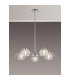 Astoria 80cm 5 Light Multi Arm Pendant/Semi Flush 160mm Glass Polished Nickel/Clear-3