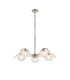 Astoria 80cm 5 Light Multi Arm Pendant/Semi Flush 160mm Glass Polished Nickel/Clear-5
