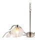 Astoria 80cm 5 Light Multi Arm Pendant/Semi Flush 160mm Glass Polished Nickel/Clear-6