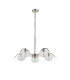 Astoria 80cm 5 Light Multi Arm Pendant/Semi Flush 160mm Glass Polished Nickel/Clear-8