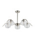 Astoria 80cm 5 Light Multi Arm Pendant/Semi Flush 160mm Glass Polished Nickel/Clear-10