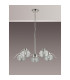 Astoria 80cm 5 Light Multi Arm Pendant/Semi Flush 160mm Glass Polished Nickel/Clear-11