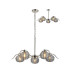 Astoria 80cm 5 Light Multi Arm Pendant/Semi Flush 160mm Glass Polished Nickel/Smoke-1