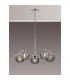 Astoria 80cm 5 Light Multi Arm Pendant/Semi Flush 160mm Glass Polished Nickel/Smoke-3
