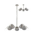Astoria 80cm 5 Light Multi Arm Pendant/Semi Flush 160mm Glass Polished Nickel/Smoke-4