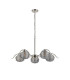 Astoria 80cm 5 Light Multi Arm Pendant/Semi Flush 160mm Glass Polished Nickel/Smoke-8