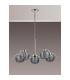 Astoria 80cm 5 Light Multi Arm Pendant/Semi Flush 160mm Glass Polished Nickel/Smoke-11