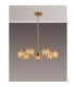 Astoria 86cm 7 Light Multi Arm Pendant/Semi Flush 160mm Glass Brass/Amber-3