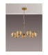Astoria 86cm 7 Light Multi Arm Pendant/Semi Flush 160mm Glass Brass/Amber-11