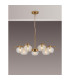 Astoria 86cm 7 Light Multi Arm Pendant/Semi Flush 160mm Glass Brass/Clear-3