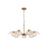 Astoria 86cm 7 Light Multi Arm Pendant/Semi Flush 160mm Glass Brass/Clear-5