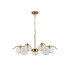 Astoria 86cm 7 Light Multi Arm Pendant/Semi Flush 160mm Glass Brass/Clear-8