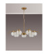 Astoria 86cm 7 Light Multi Arm Pendant/Semi Flush 160mm Glass Brass/Clear-11