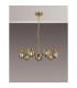 Astoria 86cm 7 Light Multi Arm Pendant/Semi Flush 160mm Glass Brass/Smoke-3