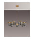 Astoria 86cm 7 Light Multi Arm Pendant/Semi Flush 160mm Glass Brass/Smoke-11