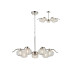 Astoria 86cm 7 Light Multi Arm Pendant/Semi Flush 160mm Glass Polished Nickel/Clear-1