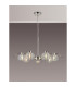 Astoria 86cm 7 Light Multi Arm Pendant/Semi Flush 160mm Glass Polished Nickel/Clear-3