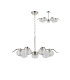Astoria 86cm 7 Light Multi Arm Pendant/Semi Flush 160mm Glass Polished Nickel/Clear-4