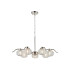 Astoria 86cm 7 Light Multi Arm Pendant/Semi Flush 160mm Glass Polished Nickel/Clear-5