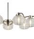 Astoria 86cm 7 Light Multi Arm Pendant/Semi Flush 160mm Glass Polished Nickel/Clear-7