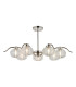 Astoria 86cm 7 Light Multi Arm Pendant/Semi Flush 160mm Glass Polished Nickel/Clear-9