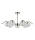 Astoria 86cm 7 Light Multi Arm Pendant/Semi Flush 160mm Glass Polished Nickel/Clear-10