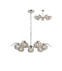 Astoria 86cm 7 Light Multi Arm Pendant/Semi Flush 160mm Glass Polished Nickel/Smoke-1