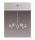 Astoria 86cm 7 Light Multi Arm Pendant/Semi Flush 160mm Glass Polished Nickel/Smoke-3