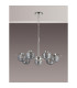 Astoria 86cm 7 Light Multi Arm Pendant/Semi Flush 160mm Glass Polished Nickel/Smoke-11