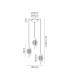 Astoria 44cm Round 3 Light Spider Pendant 160mm Glass Brass/Amber-2