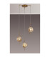 Astoria 44cm Round 3 Light Spider Pendant 160mm Glass Brass/Amber-3