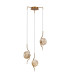 Astoria 44cm Round 3 Light Spider Pendant 160mm Glass Brass/Amber-4