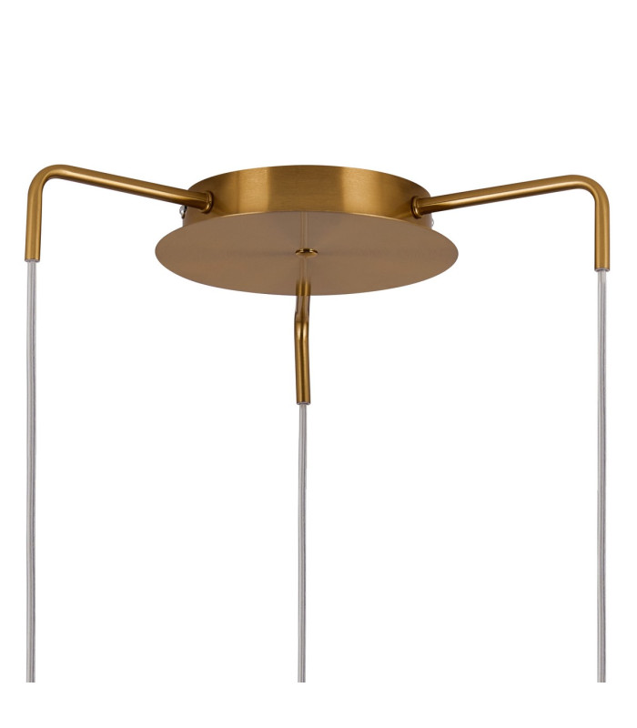 Astoria 44cm Round 3 Light Spider Pendant 160mm Glass Brass/Amber-6