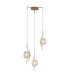 Astoria 44cm Round 3 Light Spider Pendant 160mm Glass Brass/Clear-1
