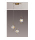 Astoria 44cm Round 3 Light Spider Pendant 160mm Glass Brass/Clear-3
