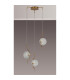 Astoria 44cm Round 3 Light Spider Pendant 160mm Glass Brass/Clear-7