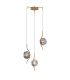 Astoria 44cm Round 3 Light Spider Pendant 160mm Glass Brass/Smoke-1