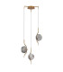 Astoria 44cm Round 3 Light Spider Pendant 160mm Glass Brass/Smoke-4