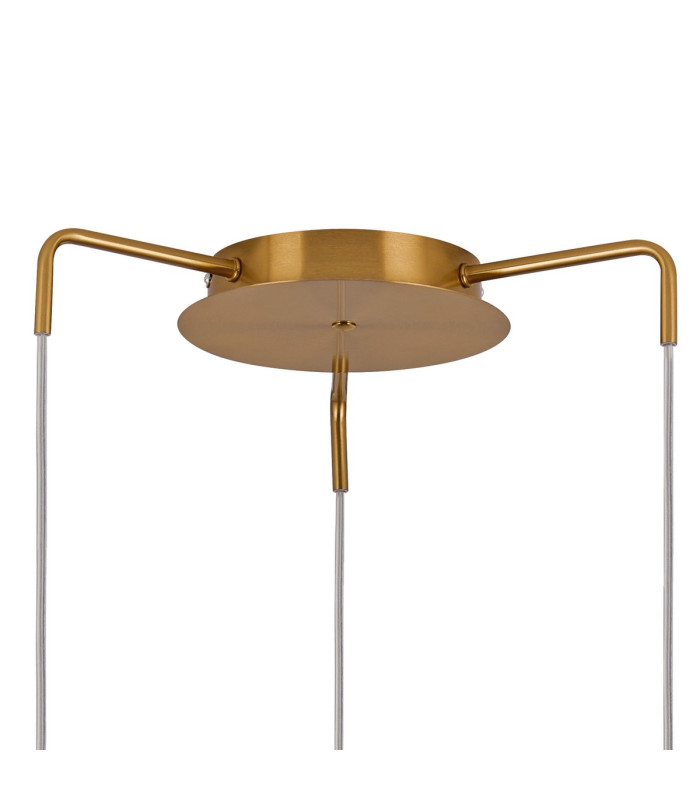 Astoria 44cm Round 3 Light Spider Pendant 160mm Glass Brass/Smoke-5