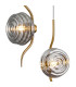 Astoria 44cm Round 3 Light Spider Pendant 160mm Glass Brass/Smoke-6