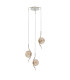 Astoria 44cm Round 3 Light Spider Pendant 160mm Glass Polished Nickel/Amber-4